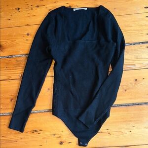 Abercrombie & Fitch Black Crew Neck Sweater with Textured Knit